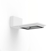 уличный настенный светильник с прямоугольным корпусом белого цвета