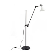 торшер с белым коническим плафоном на поворотной стойке