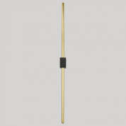 накладной вертикальный светильник с тонким корпусом золотого цвета