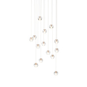 подвесной светильник с плафонами цвета сепия, образующими прямоугольную группу