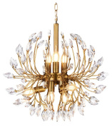 подвесная люстра с хрустальными элементами