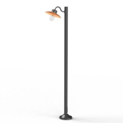 уличный фонарь на опоре медного оттенка