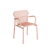 M0740319 WEEK-END Petite Friture Обеденный стул с подлокотниками садовый металлический розовый