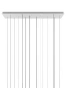 прямоугольное основание на четырнадцать подвесных светильников белое