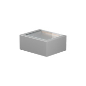 накладное прямоугольное бра серого цвета