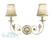 Greta Настенный светильник с античной бело-золотой отделкой и плафонами Possoni Illuminazione 1038/A2