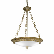 Kolarz MILADY 0298.33.4 подвесной светильник состаренная латунь белый ø50cm высота 65cm мин. высота 85cm макс. высота 130cm 3 лампы e27