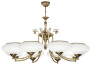 CAS-ZW-8(P) Kutek Casamia Lampshade восьмирожковая подвесная люстра с округлыми матовыми стеклянными плафонами