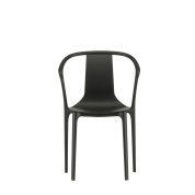 4055737103148 Belleville Vitra Стул пластиковый черный с подлокотниками для улицы