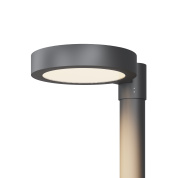 парковый светильник с круглым плафоном на кронштейне