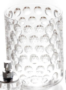 контейнер для ванной из прозрачного стекла с рельефным узором