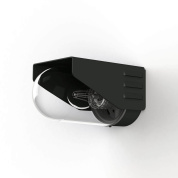 уличное настенное бра с овальным плафоном в чёрном корпусе