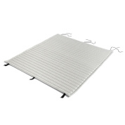 диван-кровать с мягкой стёганой подушкой небесно-серого цвета