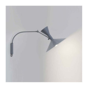 настенное бра с изогнутым металлическим плафоном