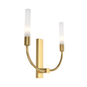 настенное бра с цилиндрическим плафоном цвета латуни