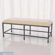 Quad Pod Bench w/Muslin Cushion-Natural Iron Global Views скамейка