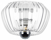 накладной потолочный светильник с рифленым стеклянным плафоном