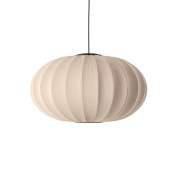 KWO76 SS LED Made by Hand Knit-Wit Подвесной светильник с овальным абажуром бежевого цвета с LED