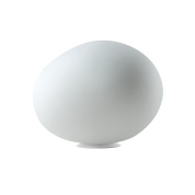 напольный светильник с овальным плафоном из матового стекла