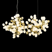 подвесная люстра с ветвистой конструкцией и световыми шарами