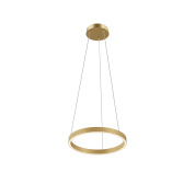 подвесной светильник латунного оттенка с кольцевым корпусом