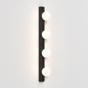 настенный светильник с четырьмя шарами-плафонами матовый чёрный