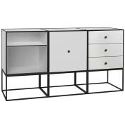 71077-001563 Audo Copenhagen Frame 49 Trio Sideboard With, Light Grey