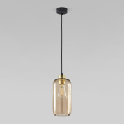 подвесной светильник с цилиндрическим стеклянным плафоном