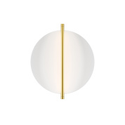 настенный светильник с круглым плафоном и золотистой вертикальной вставкой