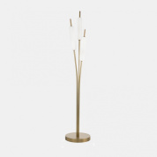 напольный светильник из латуни со стройной стойкой и вытянутыми источниками света