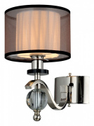 бра с тканевым абажуром серебристая