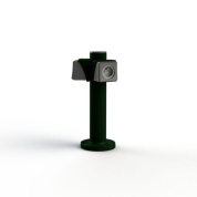 уличная розетка на стойке тёмно-зелёного цвета