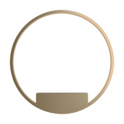 настенный светильник в форме латунного кольца с рассеянным светом