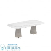 Conix овальный стол 220x120см низкий обеденный из бетона Royal Botania