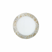 потолочный светильник круглый белый с хромированным декором