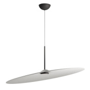 подвесной светильник с шумопоглощающей панелью серого цвета