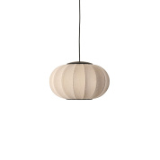 KWO45 SS LED Made by Hand Knit-Wit Подвесной светильник с овальным абажуром песочного цвета с LED