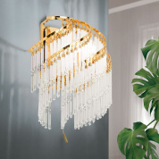 настенный светильник с продолговатыми хрустальными подвесами