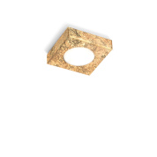 встраиваемый потолочный точечный светильник квадратной формы золотистого цвета