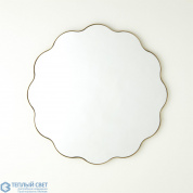 Scalloped Round Mirror with Gold Metal Frame Global Views зеркало