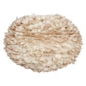 абажур из перьев тёпло-коричневого оттенка диаметром 65 см