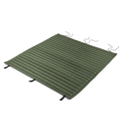 скамья обеденная с мягкой стёганой подушкой оливкового цвета