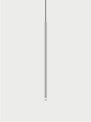 подвесной светильник из полированного металла серебристого цвета