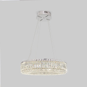 подвесная люстра с круглым каскадным хрустальным рассеивателем