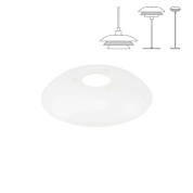 потолочный светильник с широким опаловым плафоном округлой формы