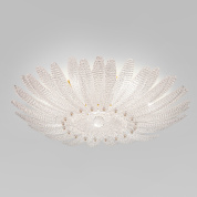 потолочный светильник с декоративным стеклянным плафоном в форме цветка