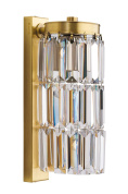 настенное бра с вертикальными хрустальными подвесами