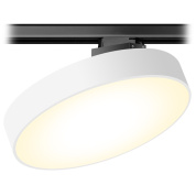 трековый накладной светильник с овальным корпусом и направленным вниз светом