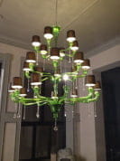 Classic Shaded Green Murano Chandelier люстра Mallory Custom Lighting MCL_08