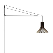 настенный светильник с деревянным подвесом на выносной штанге